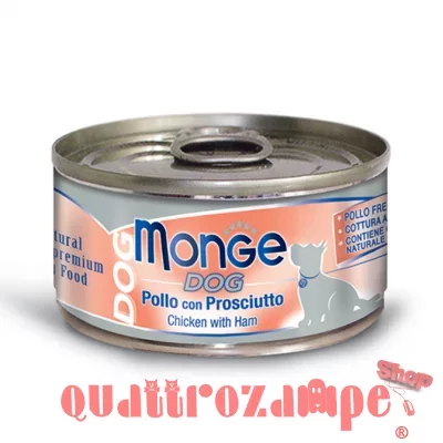 Monge Dog Pollo Con Prosciutto 95 gr Umido Per Cani