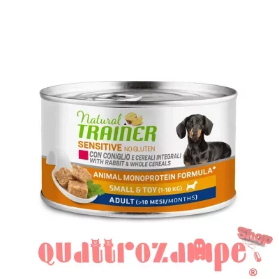 Natural Trainer Sensitive Plus Mini Adult Coniglio 150 gr Umido Cane