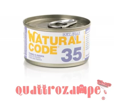 Natural Code 35 Tonno e Papaya 85 gr Per Gatti