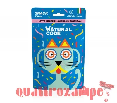 Natural Code Snack Cat Kitten Grain Free Latte Vitamine 60 gr