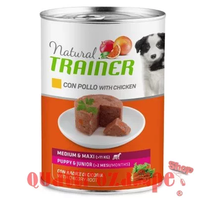 Natural Trainer Puppy Junior Medium Maxi Pollo 400 gr Umido Cane