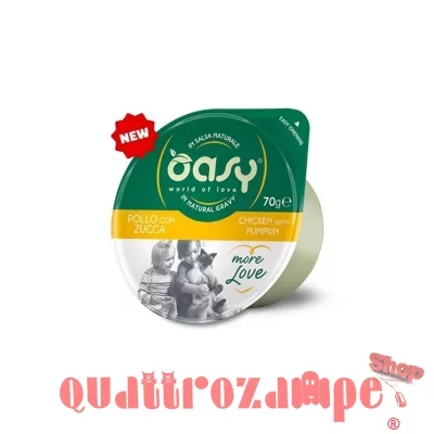 Oasy More Love Green Cup Pollo Con Zucca 70 gr Umido Gatto