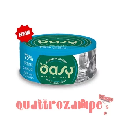 Oasy More Love Tonno Alici Lattina 70 gr Per Gatti