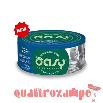 Oasy More Love Tonno Sogliola Lattina 70 gr Per Gatti