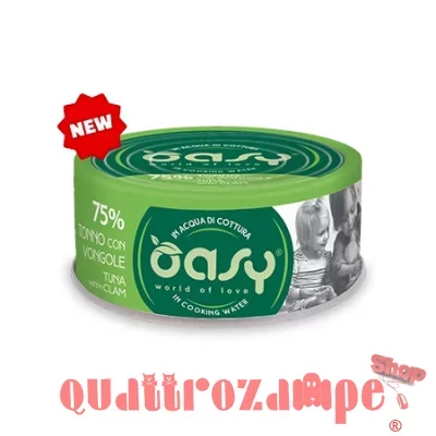 Oasy More Love Tonno Vongole Lattina 70 gr Per Gatti