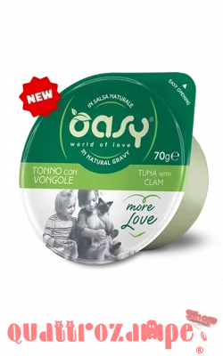 Oasy More Love Green Cup Tonno Con Vongole 70 gr Umido Gatto