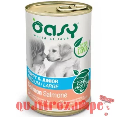 Oasy Dog Puppy Junior One Protein Salmone 400 gr Umido Per Cani
