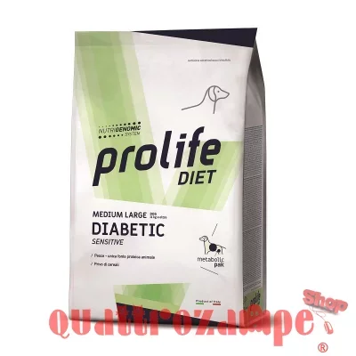 Prolife Diet Dog Diabetic Sensitive 8 kg Crocchette Cane