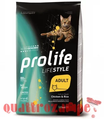 Prolife Cat Lifestyle Adult Pollo e Riso 1,5 kg Per Gatti