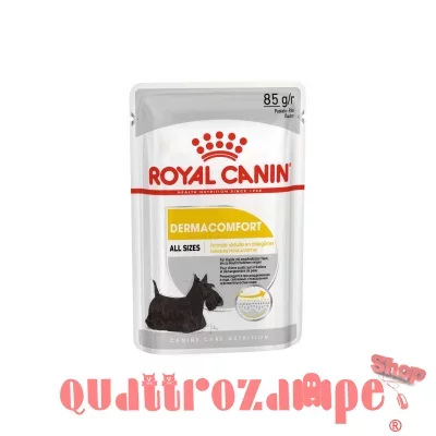 Royal Canin All Sizes Dermacomfort 85 Gr Busta Pate Loaf Umido Per Cane