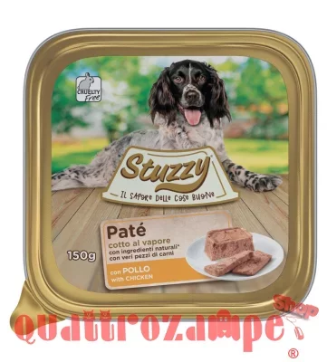 Stuzzy Dog Patè Pollo 150 gr Cibo in Vaschetta Per Cani