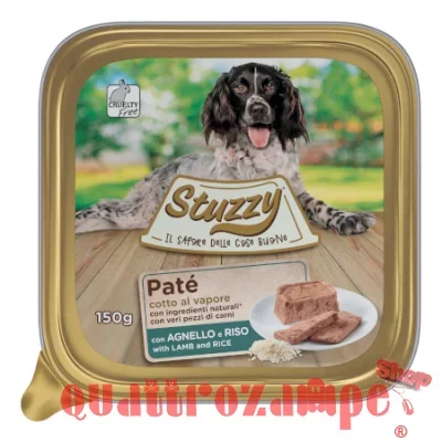 Stuzzy Dog Patè Agnello e Riso 150 gr Cibo in Vaschetta Per Cani