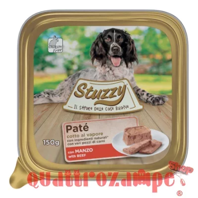 Stuzzy Dog Patè Manzo 150 gr Cibo in Vaschetta Per Cani