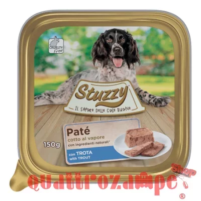 Stuzzy Dog Patè Trota 150 gr Cibo in Vaschetta Per Cani