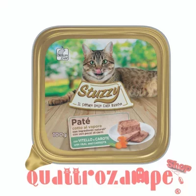 Stuzzy Cat Patè Vitello Carote 100 gr Vaschetta Per Gatti