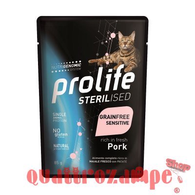 PROLIFE Cat Veterinary Diet Sterilised Sensitive Maiale e Patate