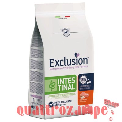 Exclusion Diet Intestinal Adult Medium Large Pork & Rice Maiale e