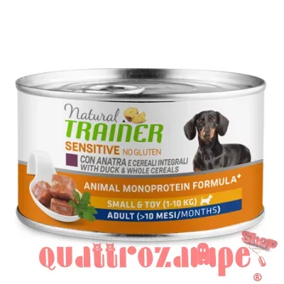 Natural Trainer Sensitive No Gluten Mini Adult Agnello 150 gr Umido Cane