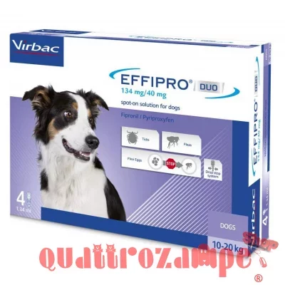 Effitix 10-20 Kg 4 Pipette - Antipulci Cani di Media Taglia Efficace –  Sarda Zootecnica